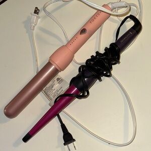 FoxyBae CI-702-32 Pink Curling Wand and Remington Purple Curling Wand